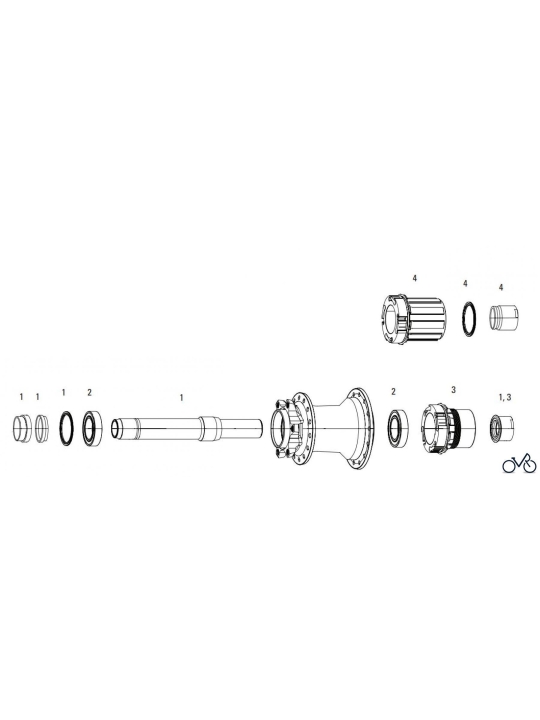 RECAMBIO EJE COMPLETO MTH-746 XD 142MM
