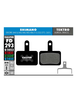 GALFER FD293 STANDARD SHIMANO DEORE BRM416 - 445- 446 - 485 - 486 - 515 - 525 - 575 - BRC601