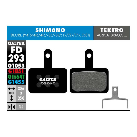 GALFER FD293 STANDARD SHIMANO DEORE BRM416 - 445- 446 - 485 - 486 - 515 - 525 - 575 - BRC601