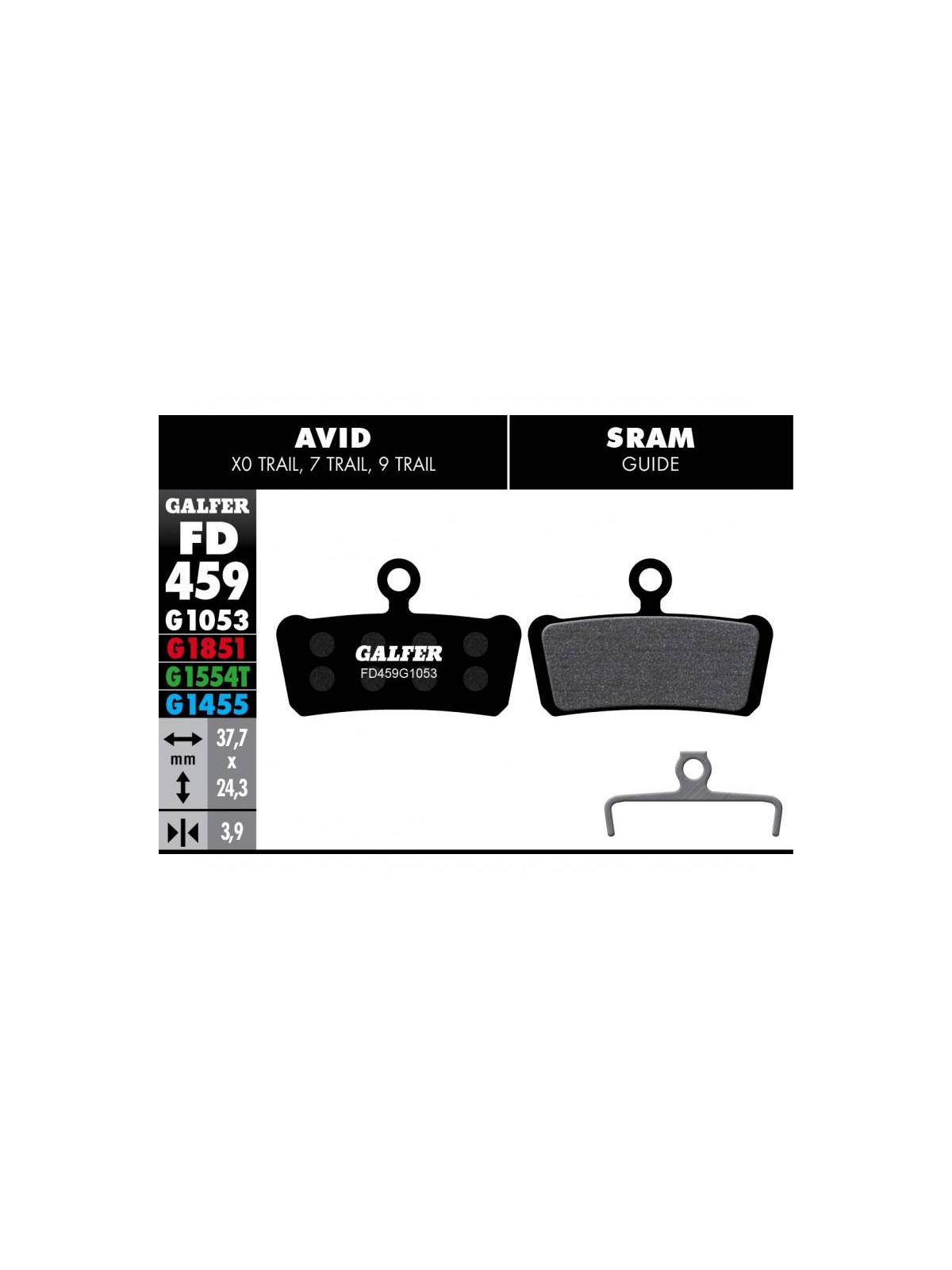 GALFER FD459 STANDAR AVID - SRAM X0 TRAIL - 7 TRAIL - 9 TRAIL - GUIDE R - RS - RSC - ULTIMATE