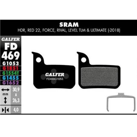 GALFER FD469 STANDARD SRAM HDR RED22 - FORCE - RIVAL -LEVEL TLM - LEVEL ULTIMATE