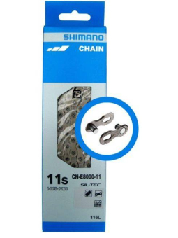 CADENA SHIMANO CN-E8000 11 VELOCIDADES 116E CONECTOR RAPIDO