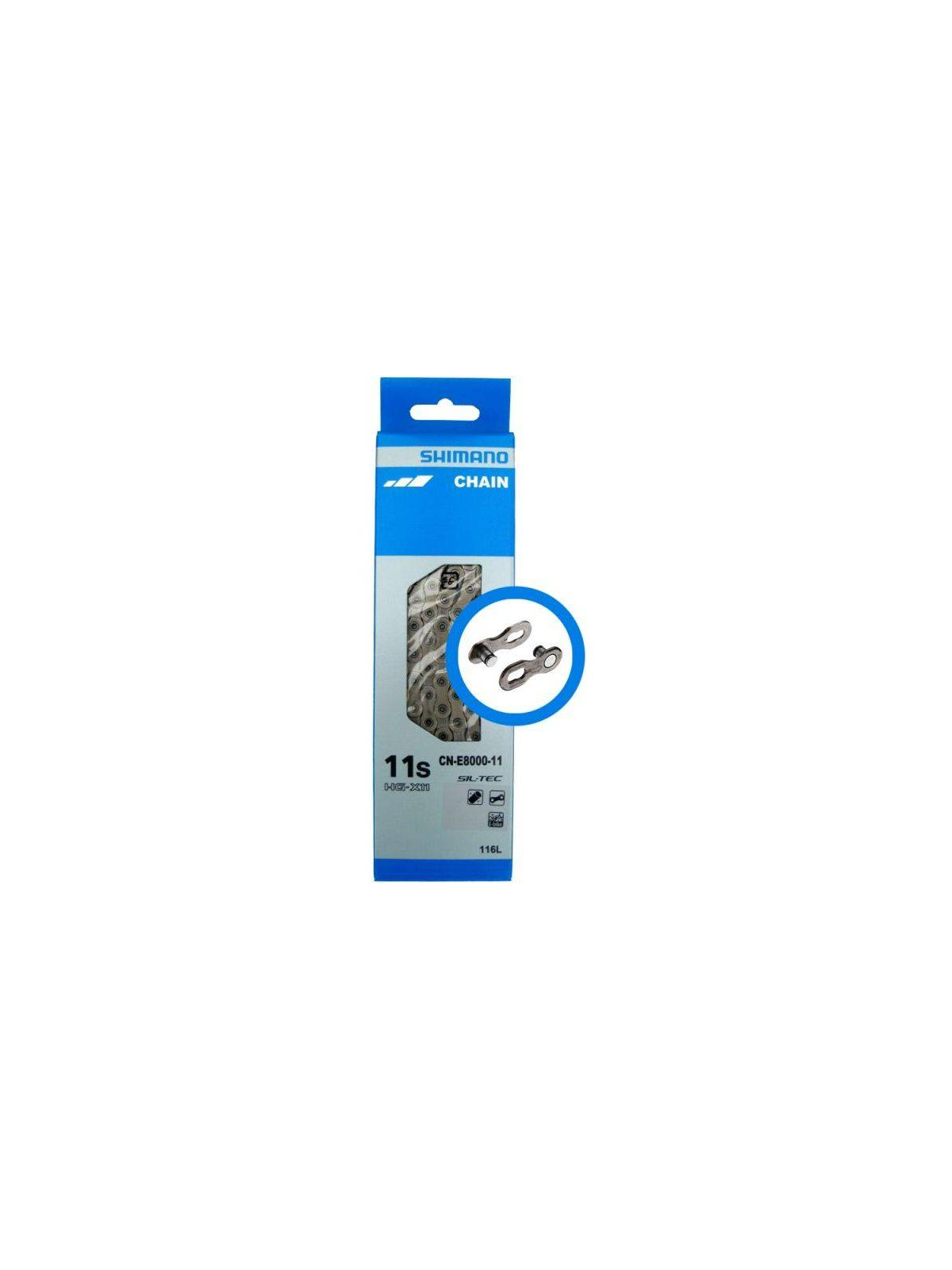 CADENA SHIMANO CN-E8000 11 VELOCIDADES 116E CONECTOR RAPIDO