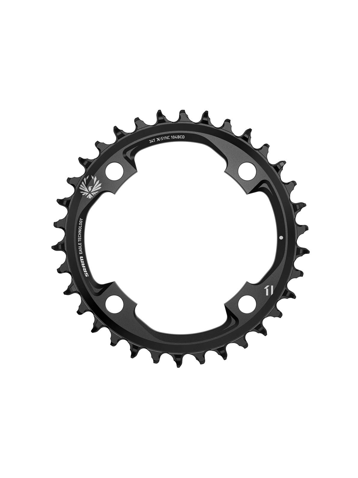 PLATO SRAM X-SYNC2 EAGLE 34D 104 BCD 12V NEGRO
