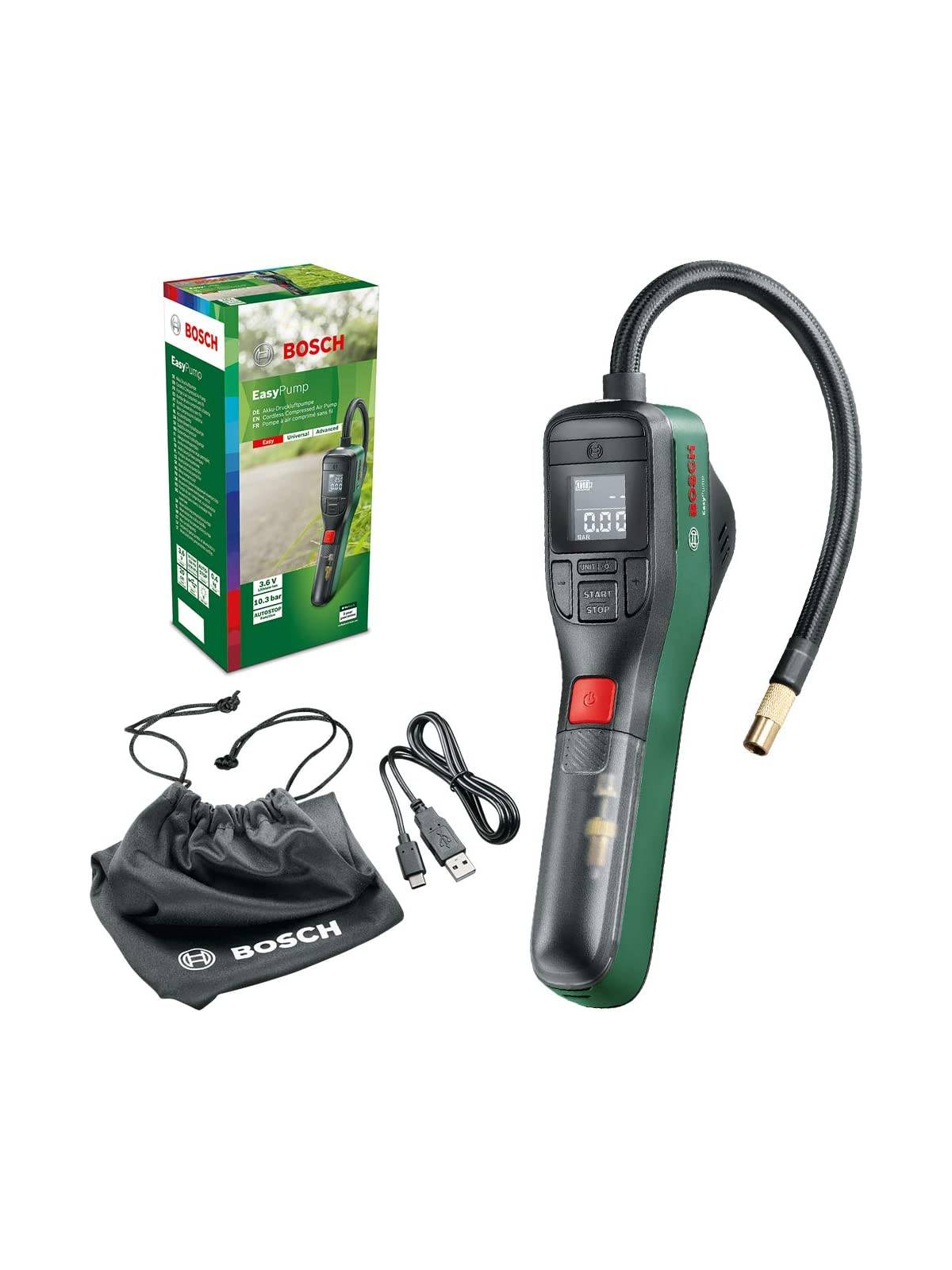 HINCHADOR ELECTRICO BOSCH EASYPUMP 10.3 BAR CON LUZ LED
