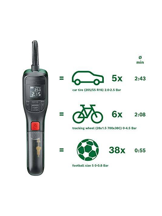 HINCHADOR ELECTRICO BOSCH EASYPUMP 10.3 BAR CON LUZ LED