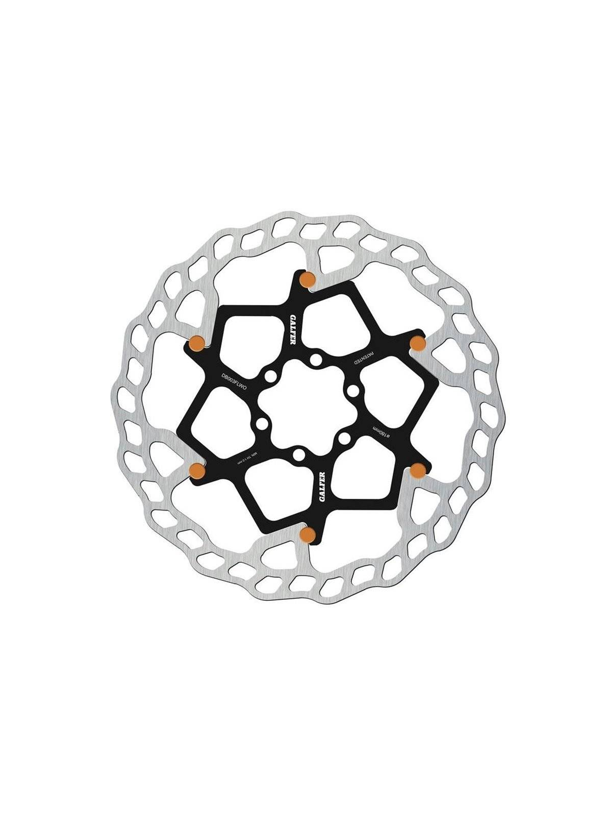 DISCO FRENO GALFER FLOTANTE 6 TORNILLOS NARANJA DB003FLWO 180mm