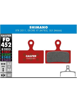 GALFER  FD452 ADVANCED SHIMANO XTR, DEORE XT BR-M875, SLX M666