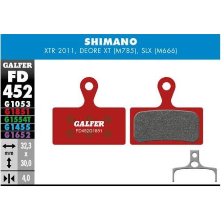 GALFER  FD452 ADVANCED SHIMANO XTR, DEORE XT BR-M875, SLX M666
