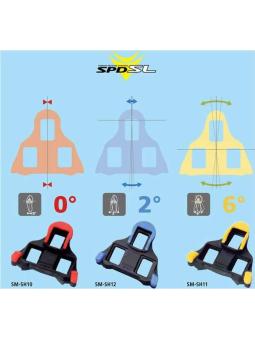 CALAS SHIMANO SM-SH11 AMARILLO 6 GRADOS SPD-SL