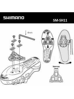 CALAS SHIMANO SM-SH11 AMARILLO 6 GRADOS SPD-SL