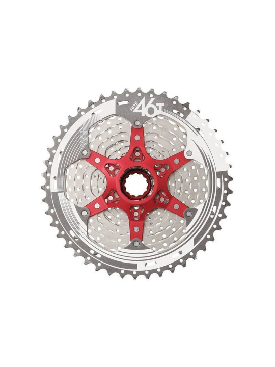 CASSETTE SUNRACE CSMX8 11V 11-42 ALUMINIO-ROJO