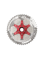 CASSETTE SUNRACE CSMX8 11V 11-42 ALUMINIO-ROJO