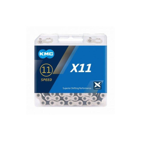 CADENA KMC X11 118 ESLABONES 11C PLATA-NEGRO