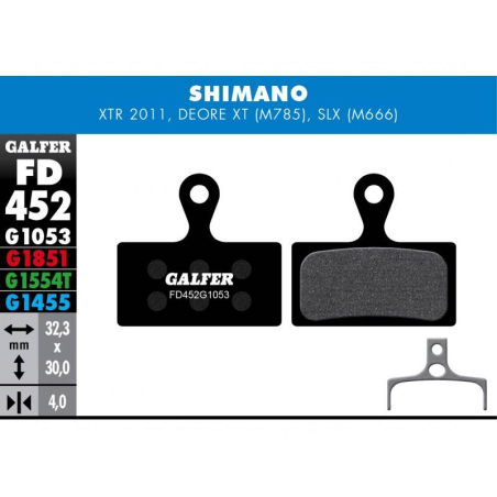 PASTILLAS FRENO TALLER GALFER FD452 SHIMANO XTR,DEORE