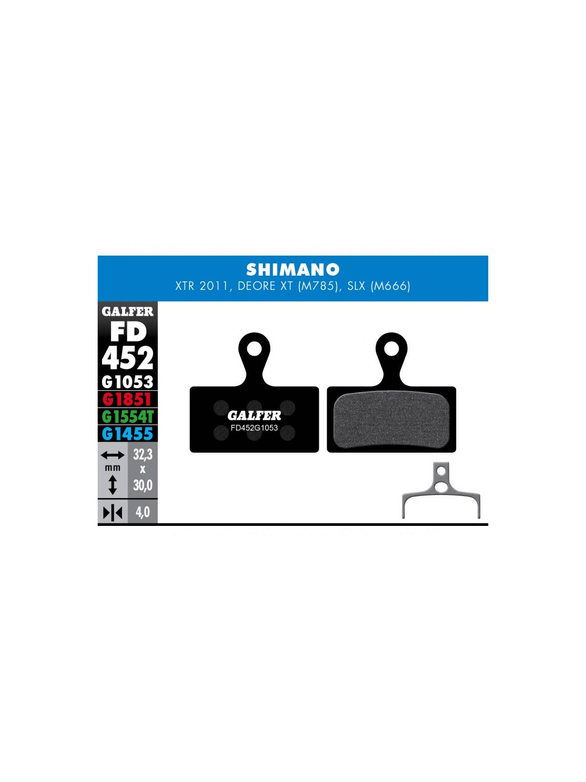 PASTILLAS FRENO TALLER GALFER FD452 SHIMANO XTR,DEORE