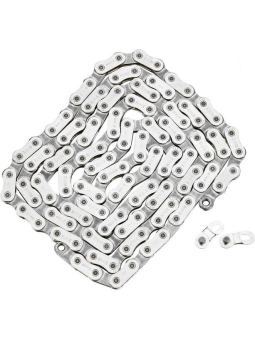 CADENA SRAM FORCE D1 FLATTOP 120 ESLABONES POWERLOCK 12V PLATA