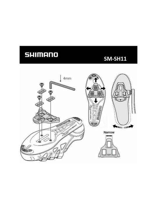 CALAS SHIMANO SM-SH10 ROJO 0 GRADOS SPD-SL