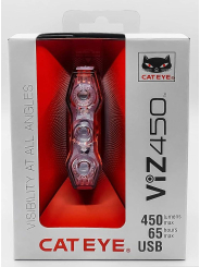 Luz trasera Cateye ViZ450 USB-C 450 lúmenes potente