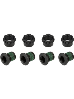 KIT TORNILLOS PLATO SRAM 4 BRAZOS 104 BCD LARGOS E-MTB ACERO NEGRO