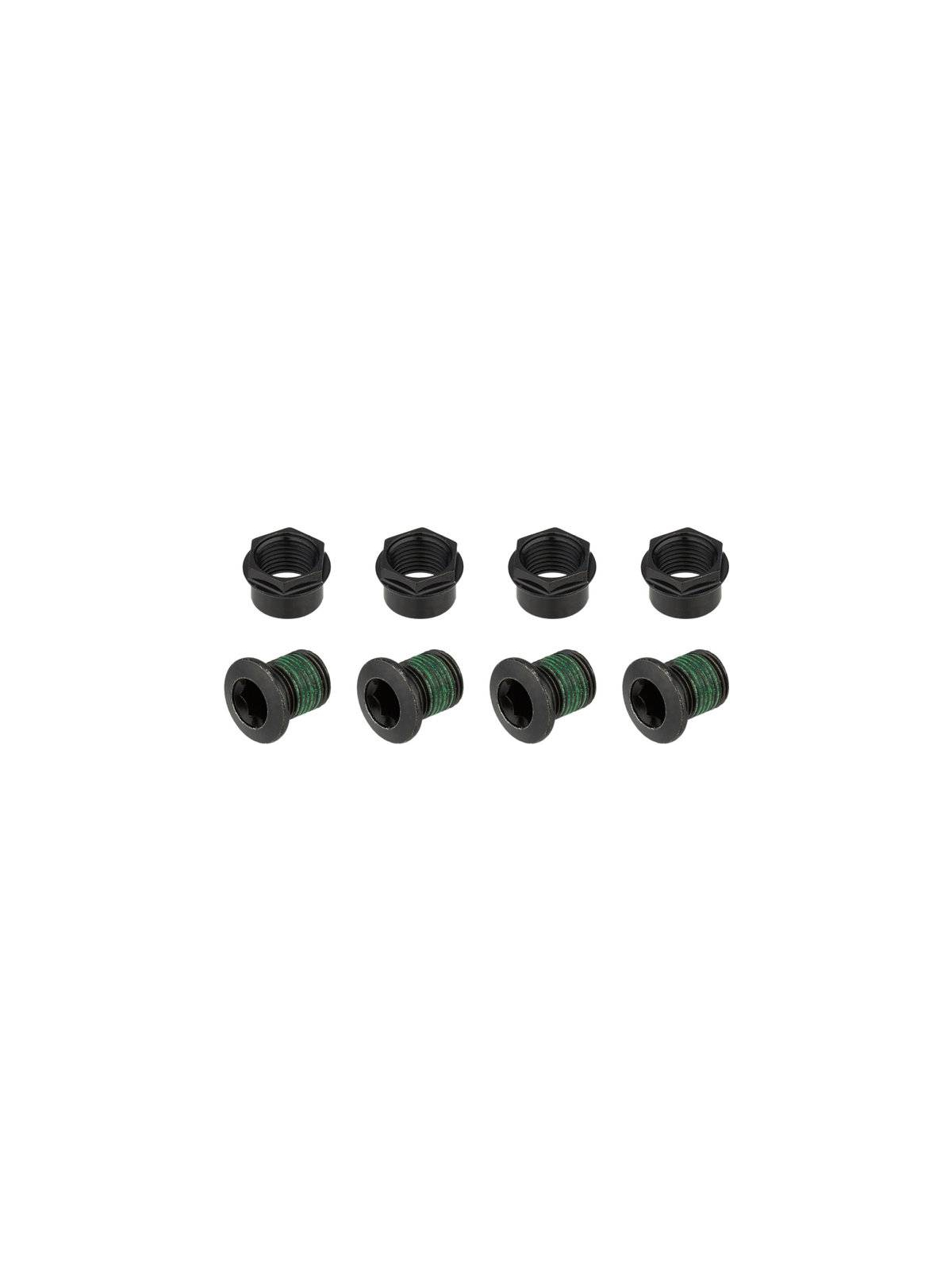 KIT TORNILLOS PLATO SRAM 4 BRAZOS 104 BCD LARGOS E-MTB ACERO NEGRO