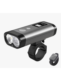 RAVEMEN PR1600 | Luz Delantera LED de 1600 Lúmenes con Control Remoto Inalámbrico - Iluminación Profesional para Ciclismo