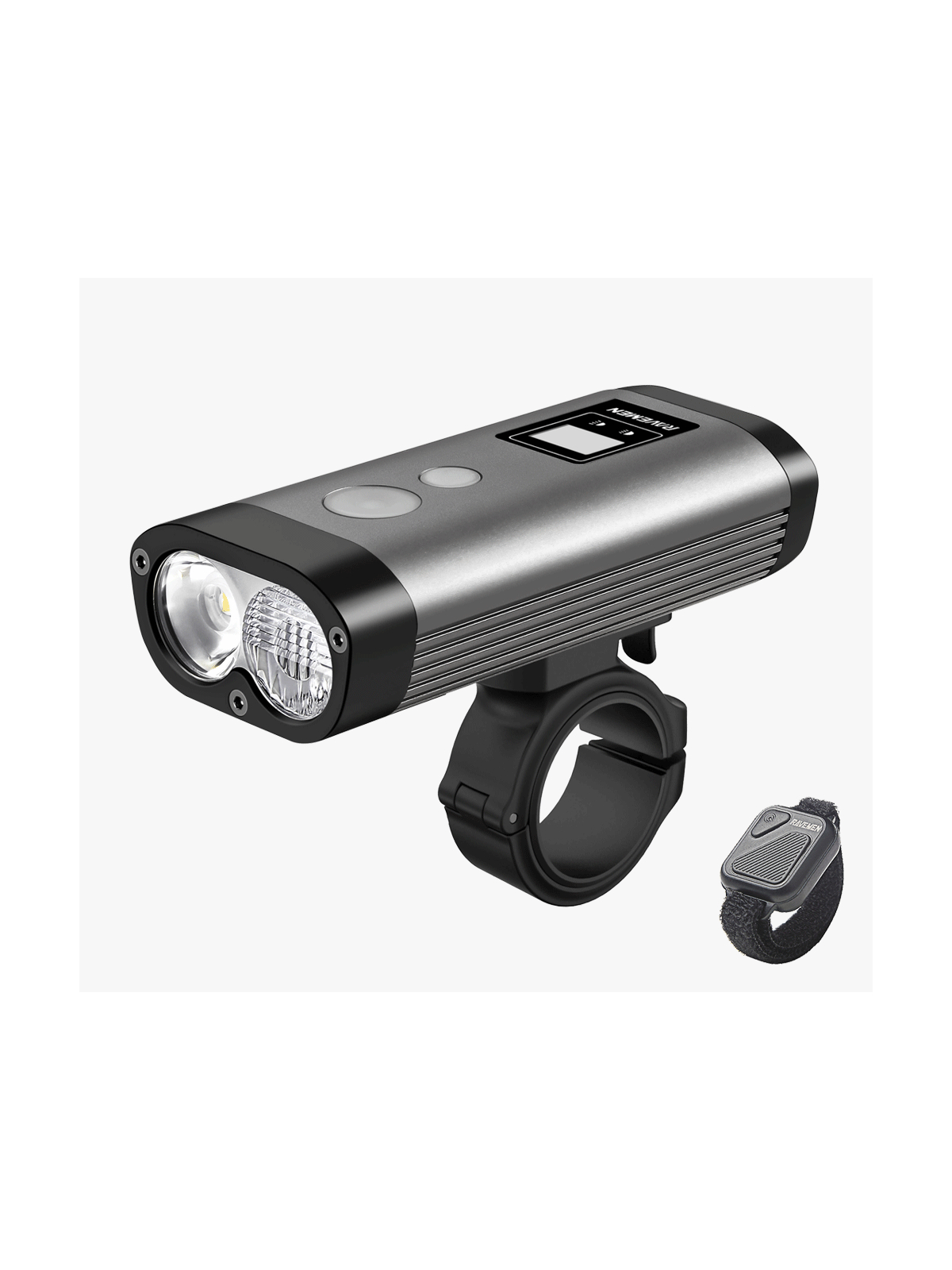 RAVEMEN PR1600 | Luz Delantera LED de 1600 Lúmenes con Control Remoto Inalámbrico - Iluminación Profesional para Ciclismo