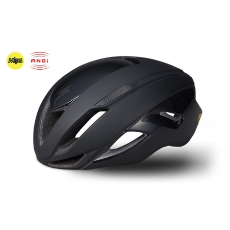 Casco aerodinámico Specialized S-Works Evade II con sensor ANGI y cierre magnético.