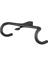 Manillar y potencia integrados de carbono Roval Alpinist Cockpit en acabado negro mate.