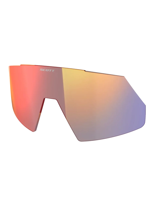 Lente de máscara roja espejada de recambio para gafas de ciclismo Scott Pro Shield.