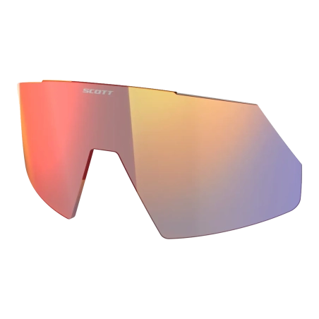 Lente de máscara roja espejada de recambio para gafas de ciclismo Scott Pro Shield.