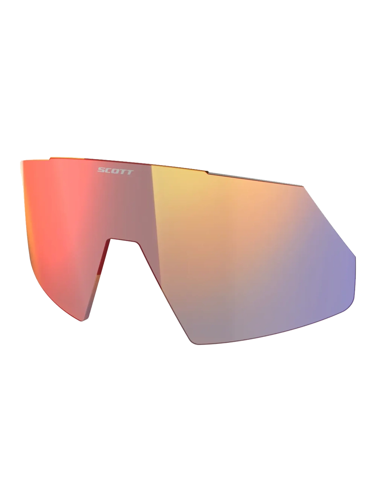 Lente de máscara roja espejada de recambio para gafas de ciclismo Scott Pro Shield.