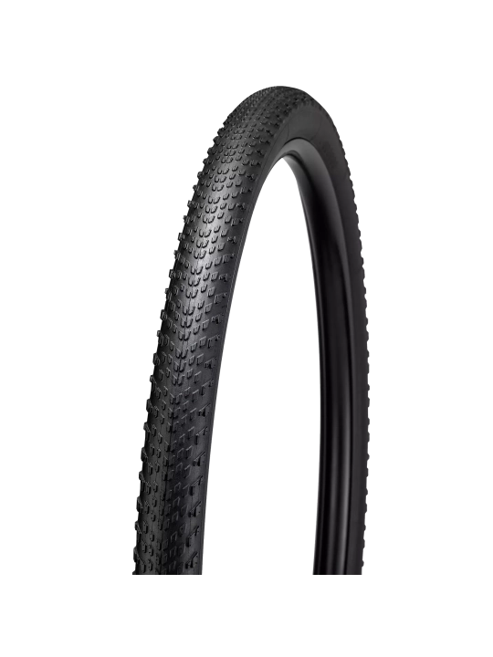 Neumático Specialized Tracer TLR negro con taqueado mixto para bicicleta de Gravel.