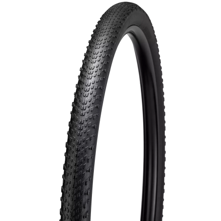 Neumático Specialized Tracer TLR negro con taqueado mixto para bicicleta de Gravel.