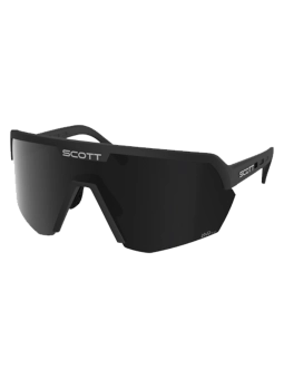 Gafas de sol Scott Sport Shield con lente cilíndrica extragrande y montura negra.