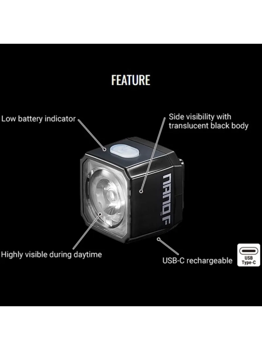 Faro Delantero CatEye Nano F (TL-LD830-F) | 100 Lúmenes | Al-Límite Bicis