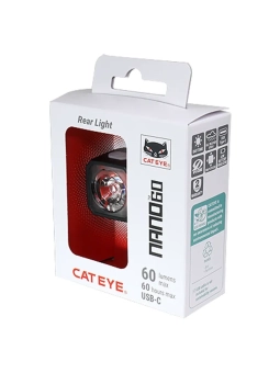 Piloto trasero ultra-compacto CatEye NANO 60 de 60 lumenes.
