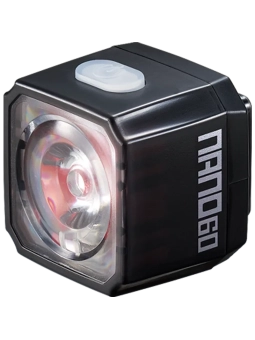 Luz trasera recargable USB CatEye NANO 60 para ciclismo de carretera.