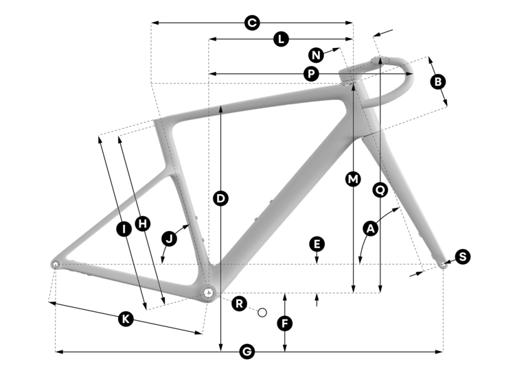 Esquema Geometría y Medidas Completas Scott Addict Gravel MY27